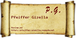 Pfeiffer Gizella névjegykártya